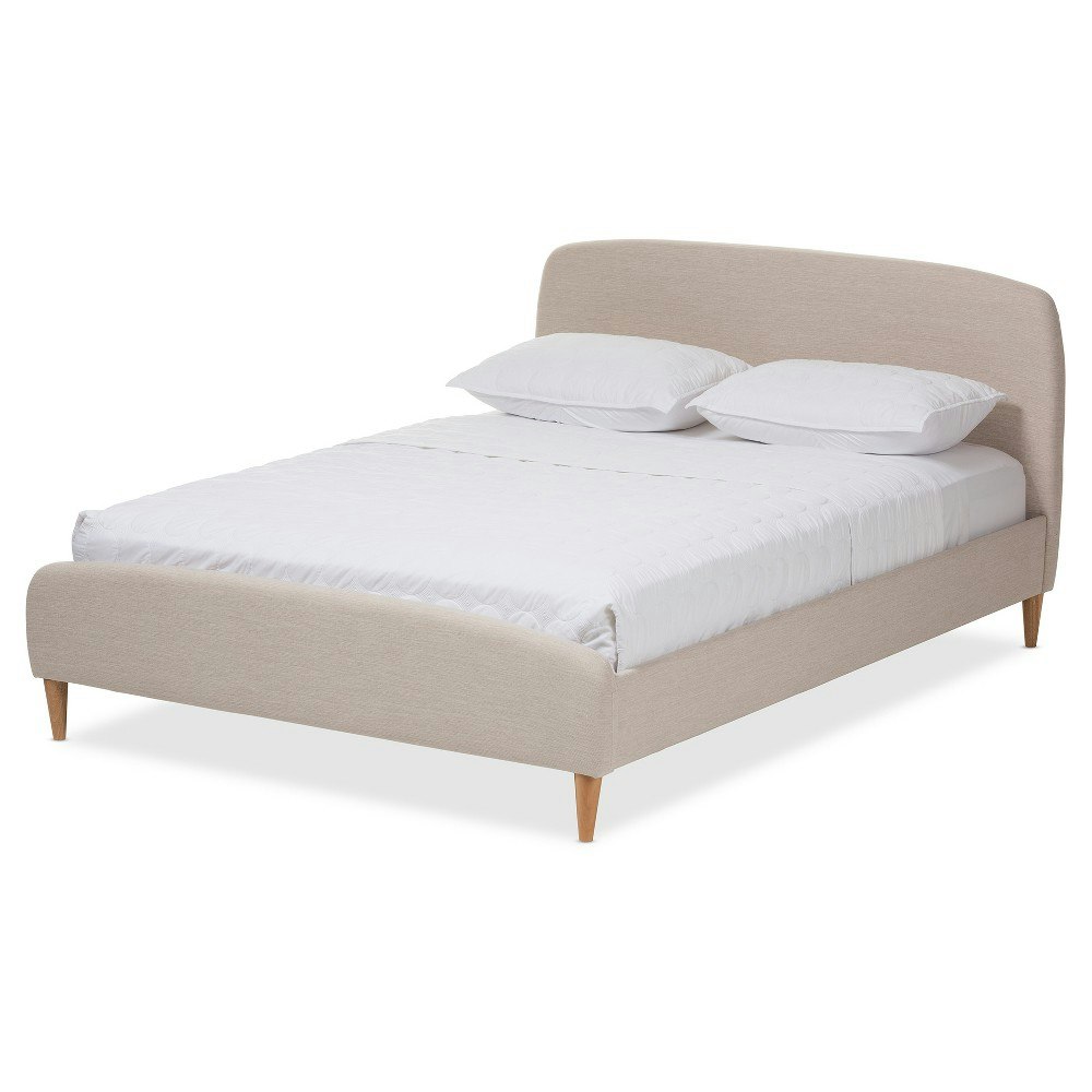 Baxton Studio Mia Full Mid-Century Fabric Platform Bed: $284.99