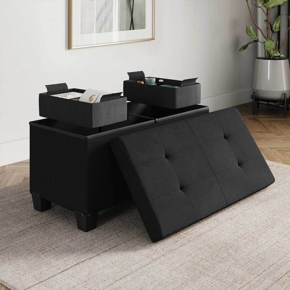 Hearth & Harbor 30-Inch Linen Storage Ottoman Bench: $38.69 Hearth & Harbor 30-Inch Linen Storage Ottoman Bench: $38.69