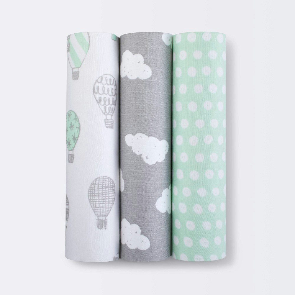 Cloud Island In the Clouds Muslin Swaddle Blanket 3-Pack: $19.99