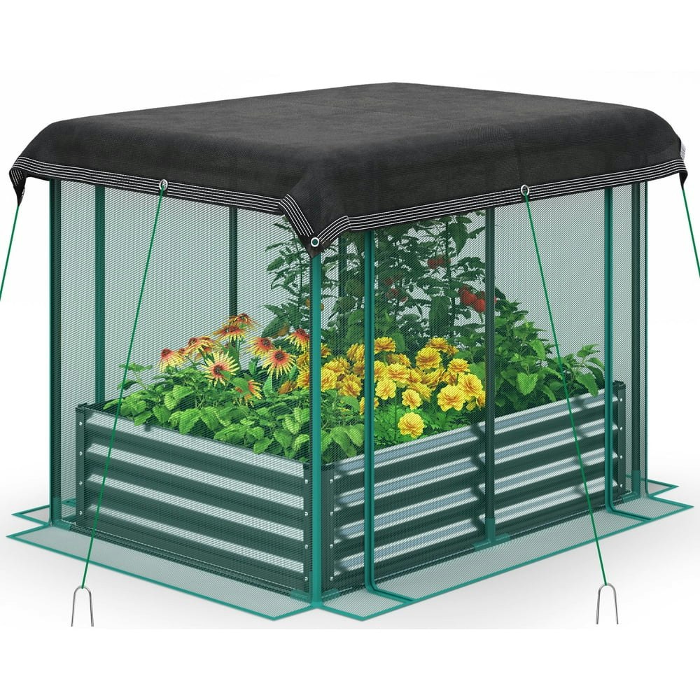 Quictent 4x3x1-Foot Raised Garden Bed with Crop Cage: $51.72 Quictent 4x3x1-Foot Raised Garden Bed with Crop Cage: $51.72