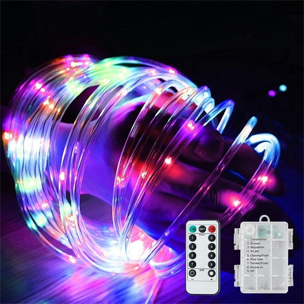 Waterproof Battery-Operated 33-Foot 100-LED Rope Lights: $17.99