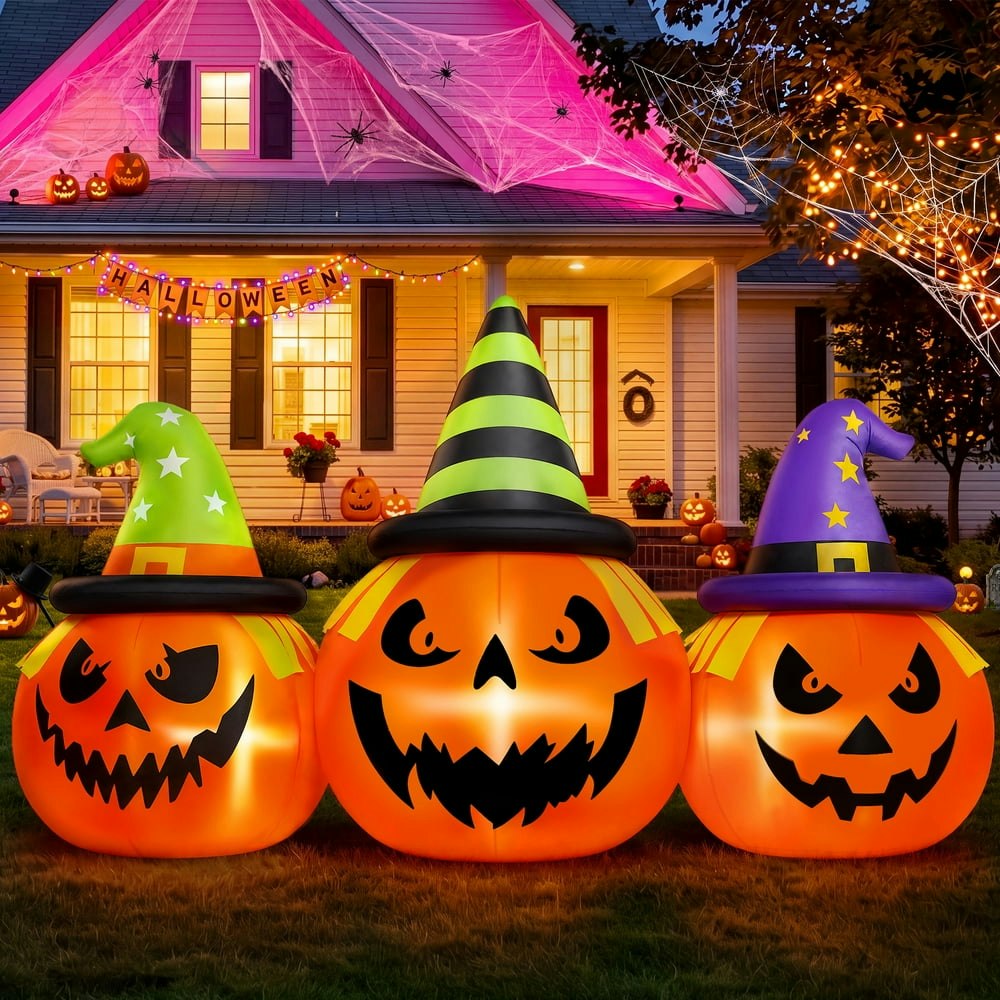 Firstness 6-Foot Halloween Inflatable Pumpkins Decoration: $41.89
