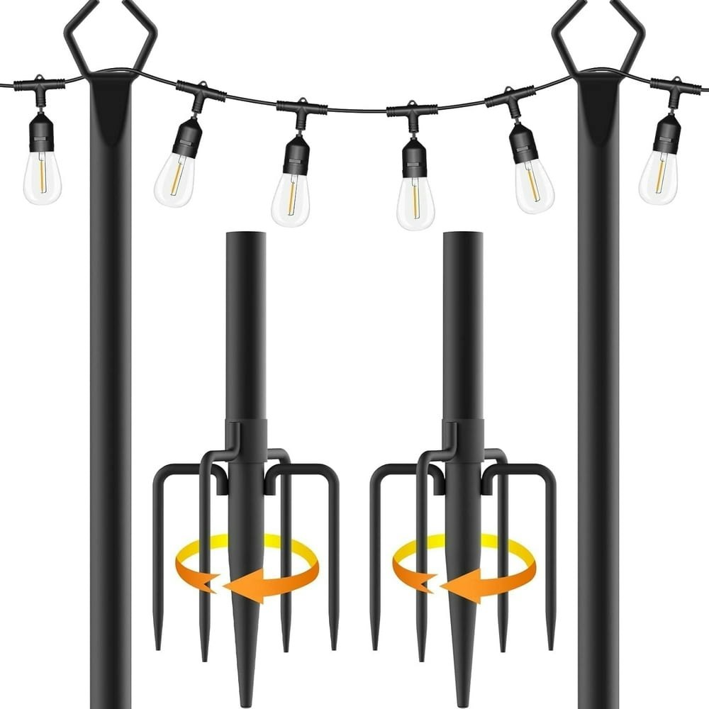 10-Foot Outdoor String Light Poles 2-Pack: $36.99 10-Foot Outdoor String Light Poles 2-Pack: $36.99