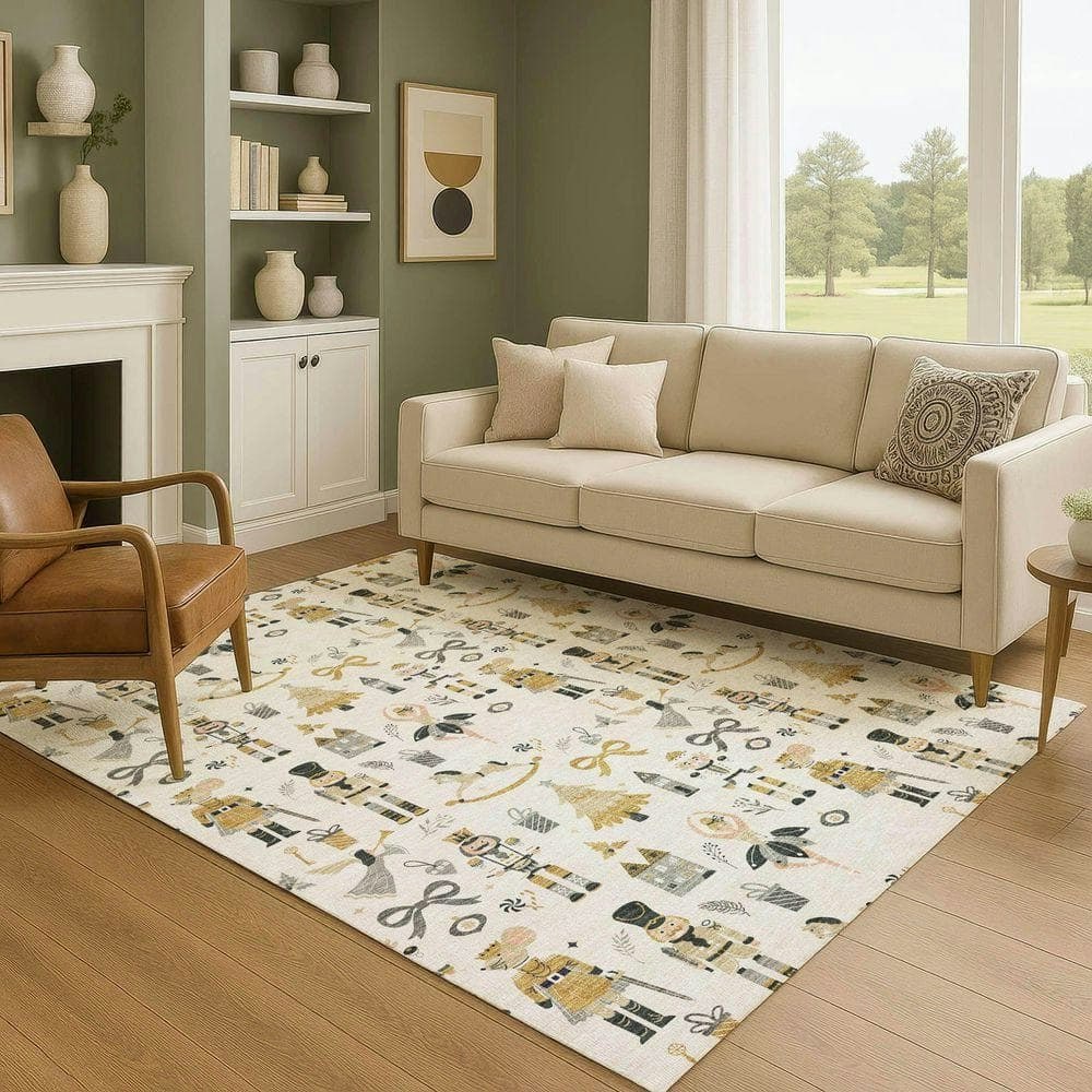 Mayfield 9x12-Foot Abstract Machine Washable Area Rug: $372 Mayfield 9x12-Foot Abstract Machine Washable Area Rug: $372