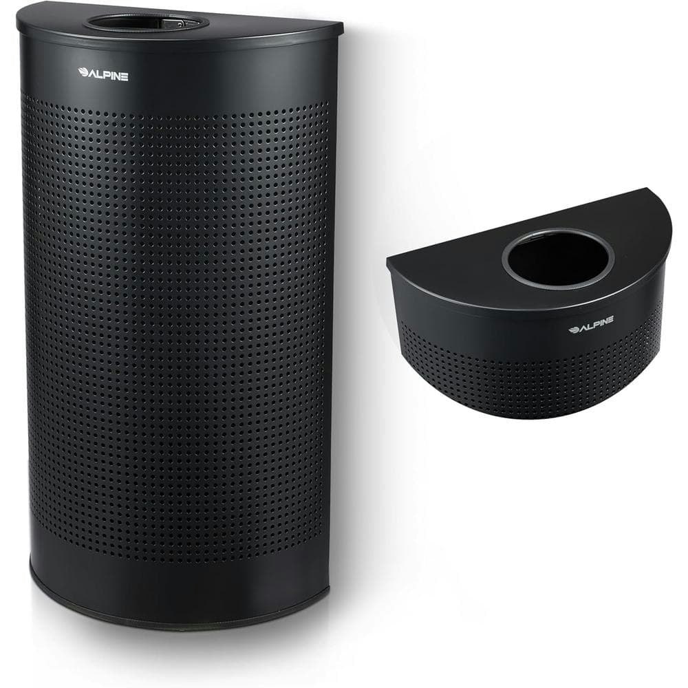 12-Gallon Perforated Steel Half-Round Open Top Trash Can: $263.38
