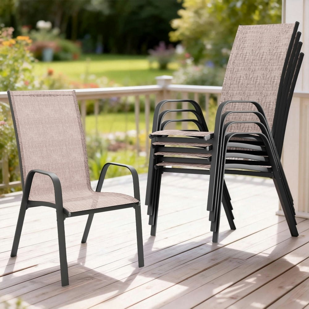 Fundaze Stackable Patio Dining Chair 4-Pack: $93.99 Fundaze Stackable Patio Dining Chair 4-Pack: $93.99