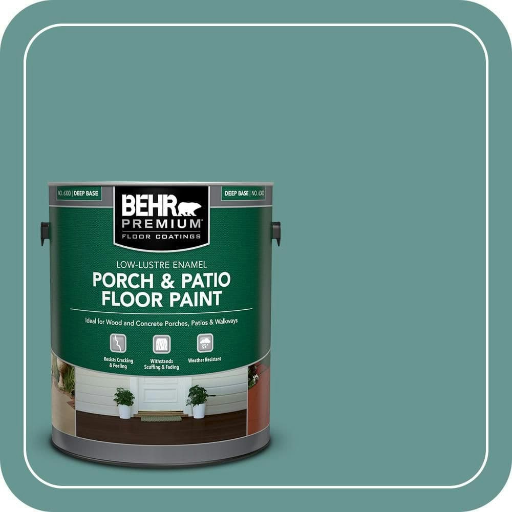 Behr Aqua Marble Low-Lustre Porch and Patio Floor Paint 1-Gallon Can: $39.98 Behr Aqua Marble Low-Lustre Porch and Patio Floor Paint 1-Gallon Can: $39.98