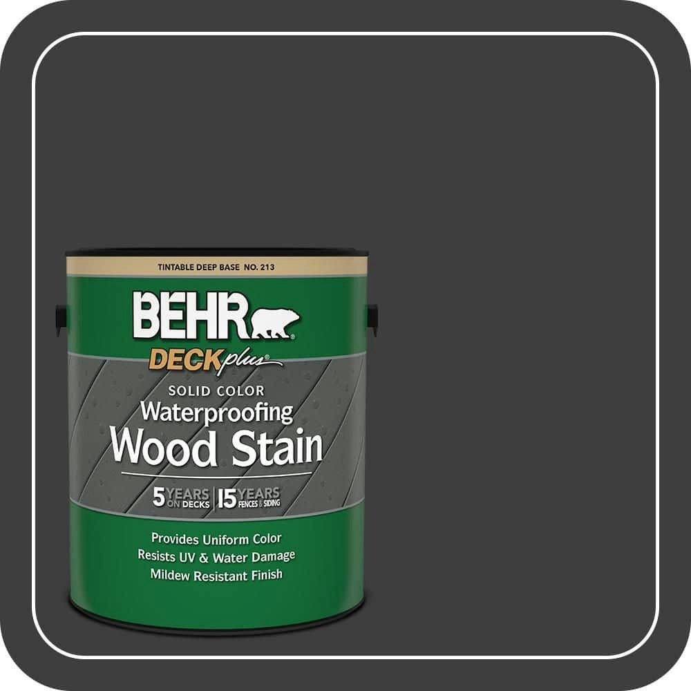 Behr Carbon Solid Color Waterproofing Exterior Wood Stain 1-Gallon: $40.98 Behr Carbon Solid Color Waterproofing Exterior Wood Stain 1-Gallon: $40.98
