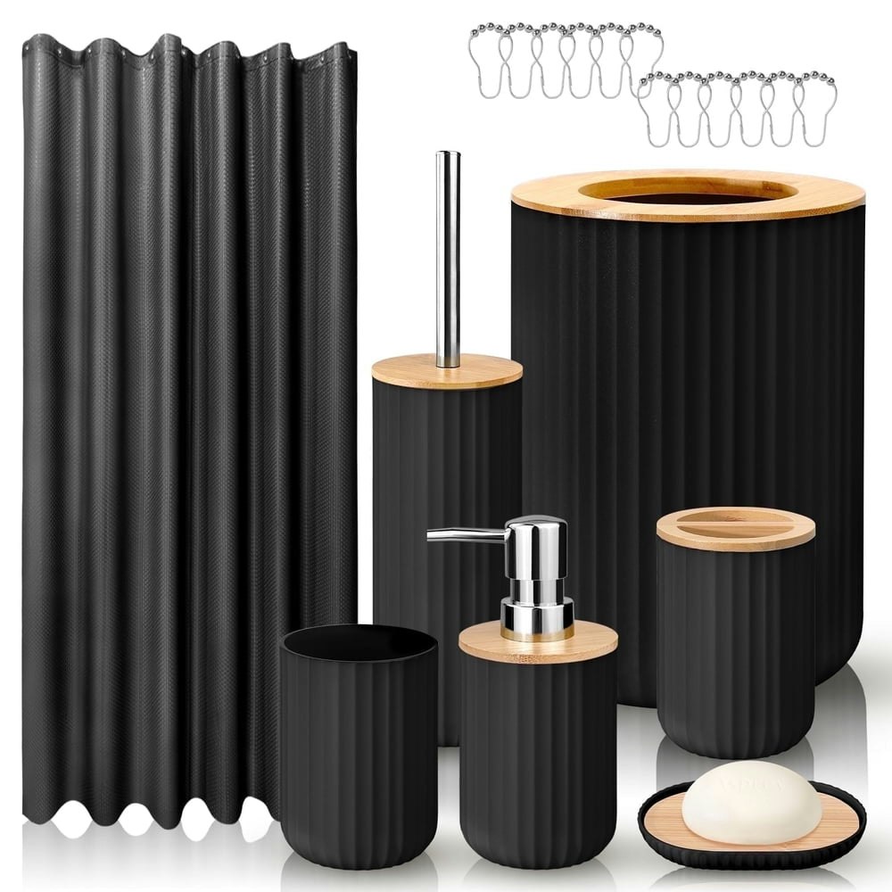 Livhil 19-Piece Bathroom Accessory Set: $28.99 Livhil 19-Piece Bathroom Accessory Set: $28.99