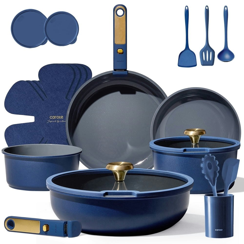 Carote 21-Piece Nonstick Ceramic Cookware Set: $69.99
