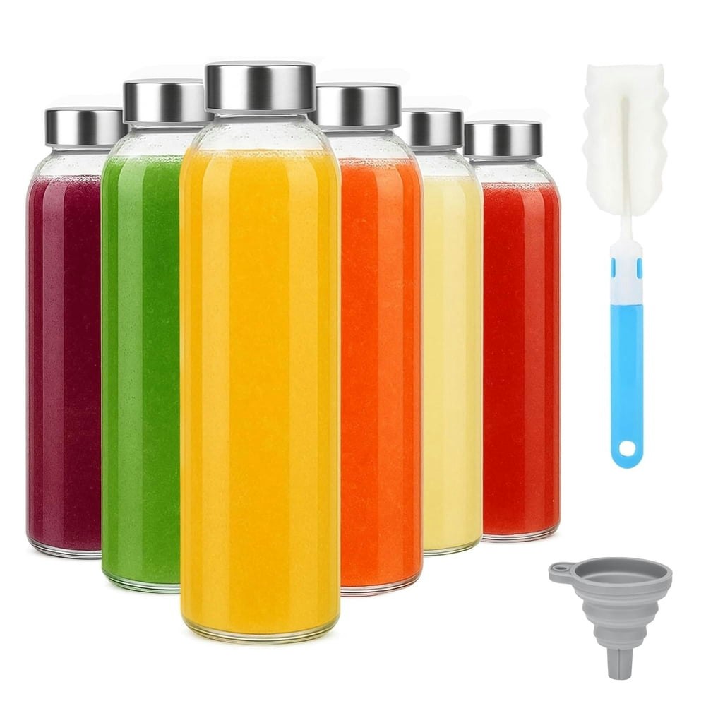 18-oz. Glass Water Bottle with Stainless Steel Lid 6-Pack: $17.09 18-oz. Glass Water Bottle with Stainless Steel Lid 6-Pack: $17.09