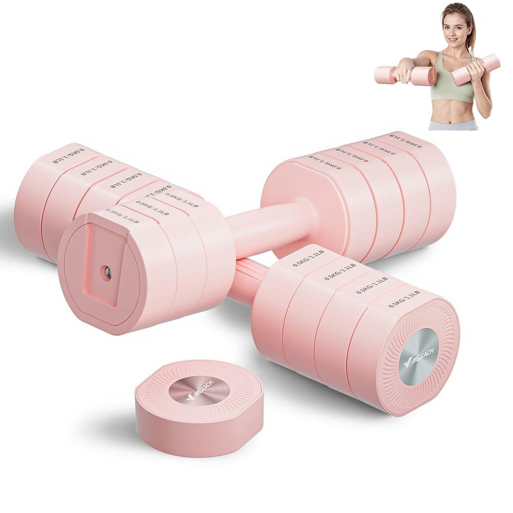 Merach 8.8-lb Adjustable Dumbbell Set 2-Pack: $37.99