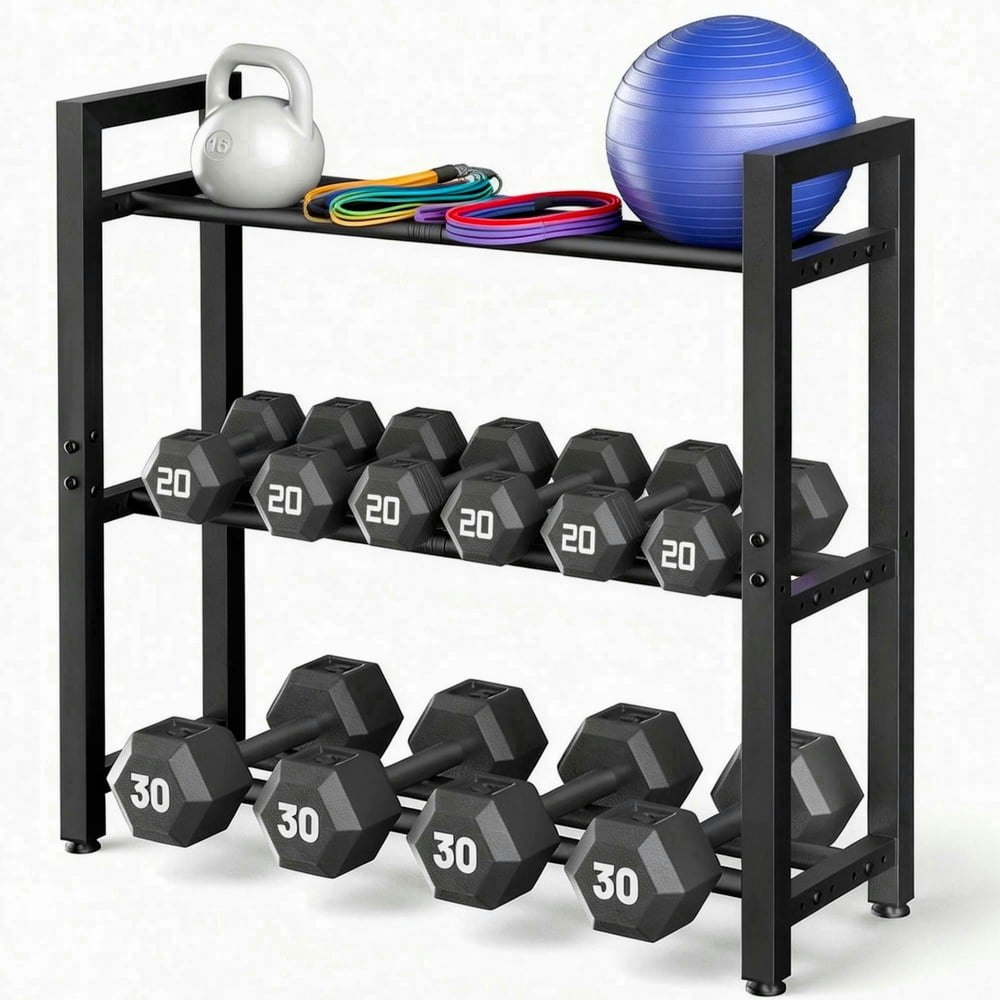 Blacksmith 3-Tier Adjustable Dumbbell Rack: $40.99