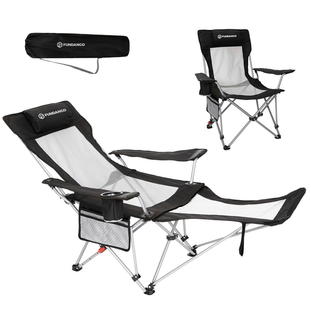 Fundango 390lb Capacity Reclining Camping Chair with Footrest: $52.99