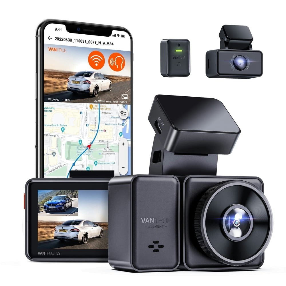 Vantrue 2.7K Dual Front and Rear Dash Cam: $179.99 Vantrue 2.7K Dual Front and Rear Dash Cam: $179.99