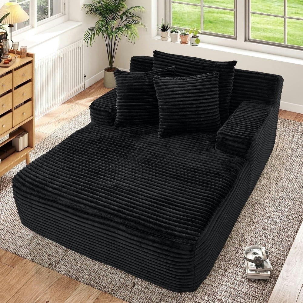 Muumblus Oversized Corduroy Chaise Lounge Chair: $217 Muumblus Oversized Corduroy Chaise Lounge Chair: $217