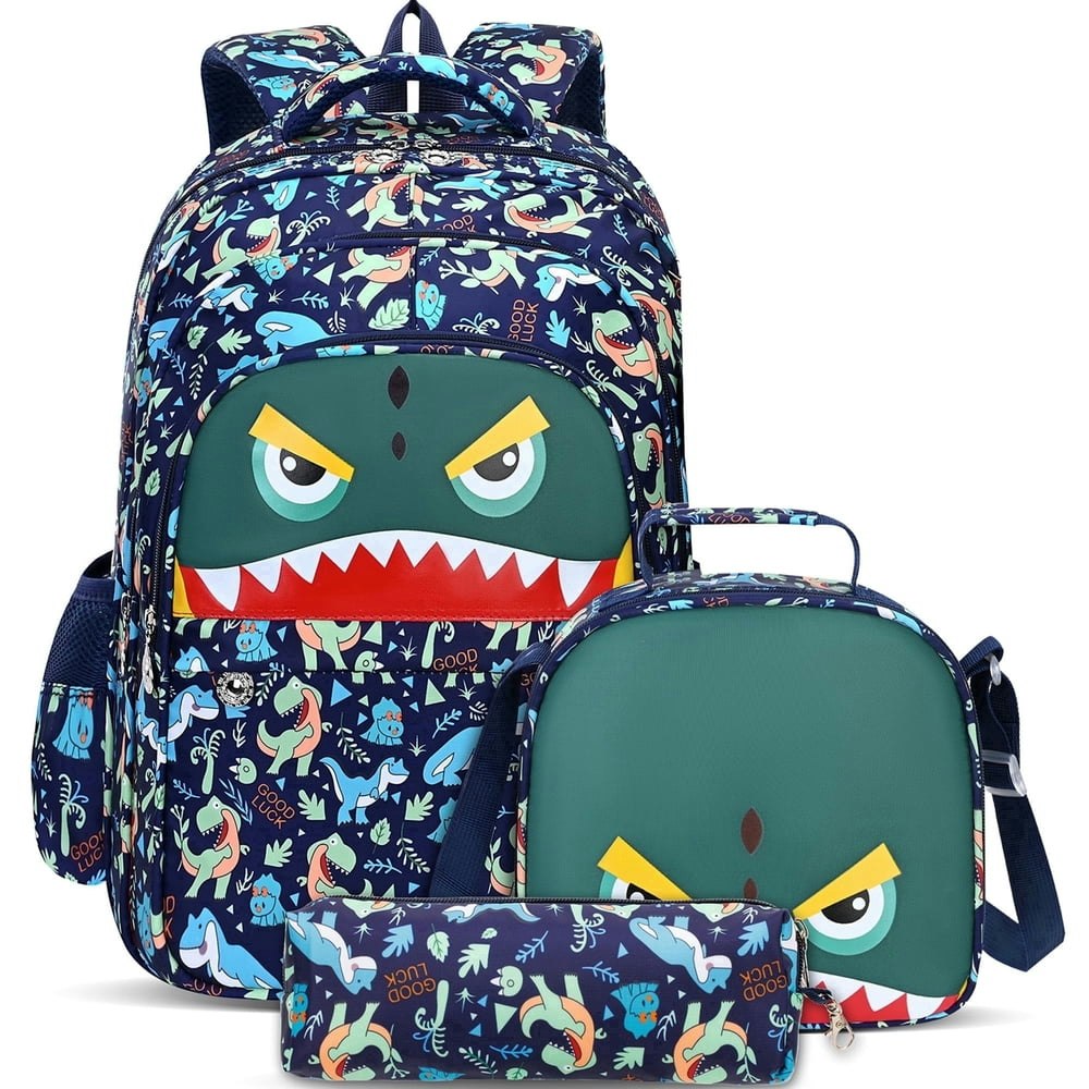 Burufy 3-in-1 Kids Backpack Lunch Bag and Pencil Case Set: $22.99