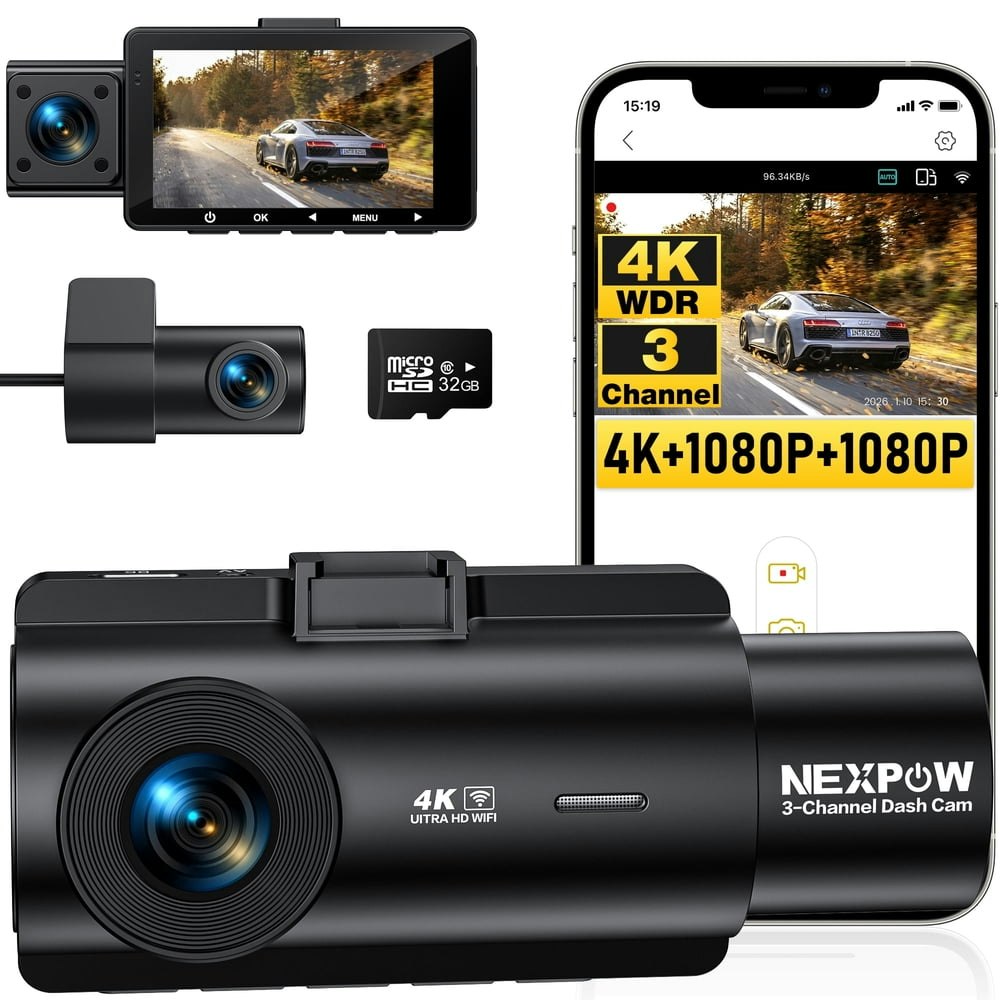 Nexpow 4K WiFi Dash Camera: $59.84 Nexpow 4K WiFi Dash Camera: $59.84