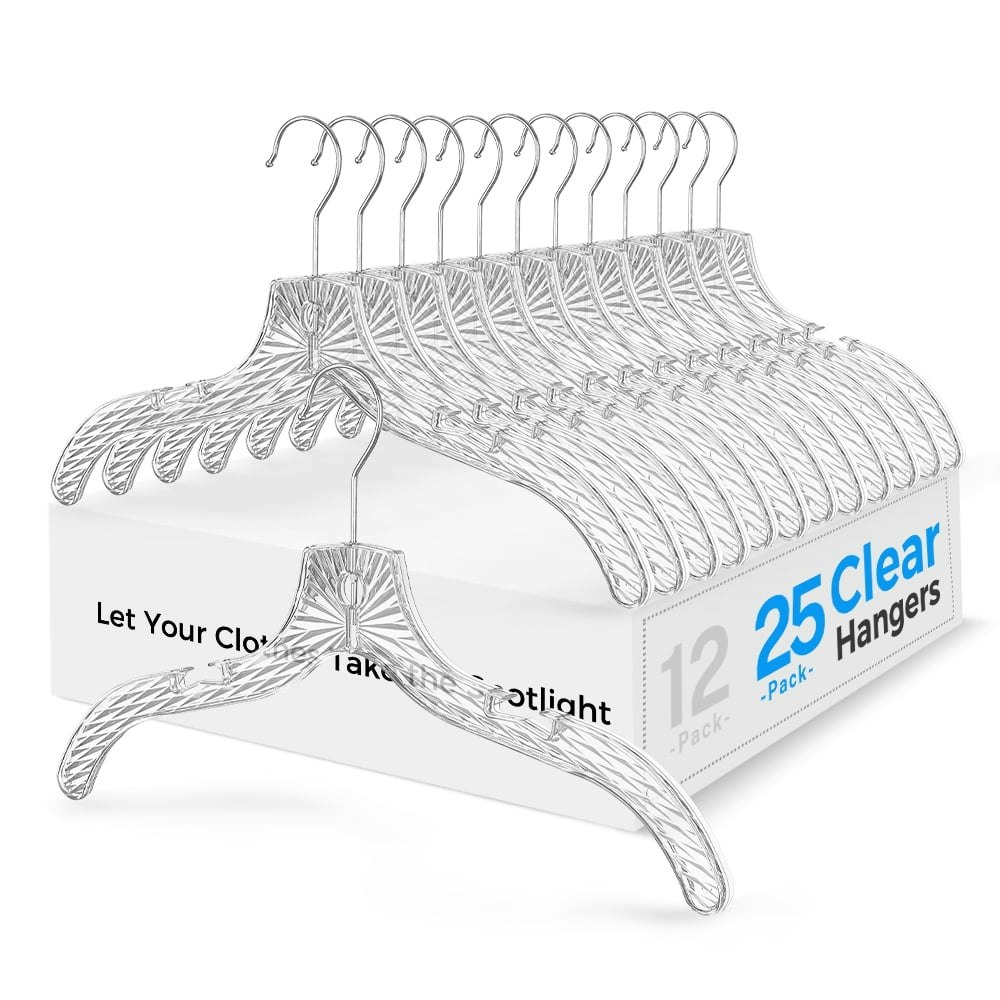 Cozymood Clear Plastic Hangers 25-Pack: $28.79