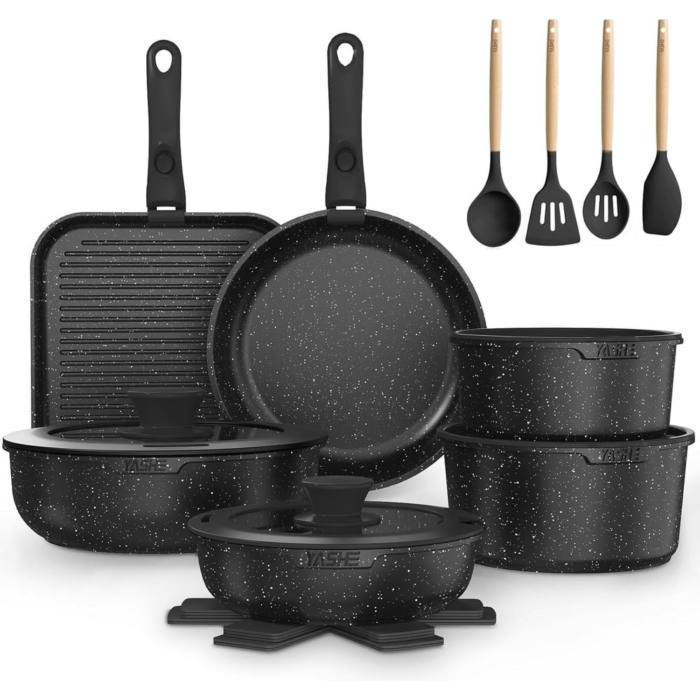 Yashe 21-Piece Nonstick Cookware Set: $72.89 Yashe 21-Piece Nonstick Cookware Set: $72.89