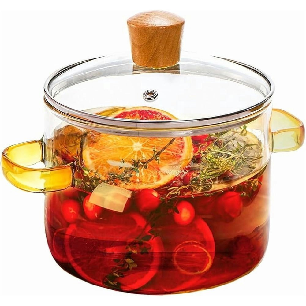 Xuet 1.5L Borosilicate Glass Saucepan with Lid: $13.45 Xuet 1.5L Borosilicate Glass Saucepan with Lid: $13.45