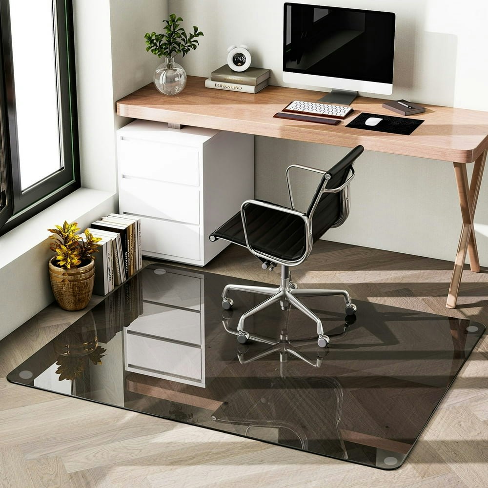Yvanla 36" x 46" Tempered Glass Office Chair Floor Mat: $44.09 Yvanla 36" x 46" Tempered Glass Office Chair Floor Mat: $44.09