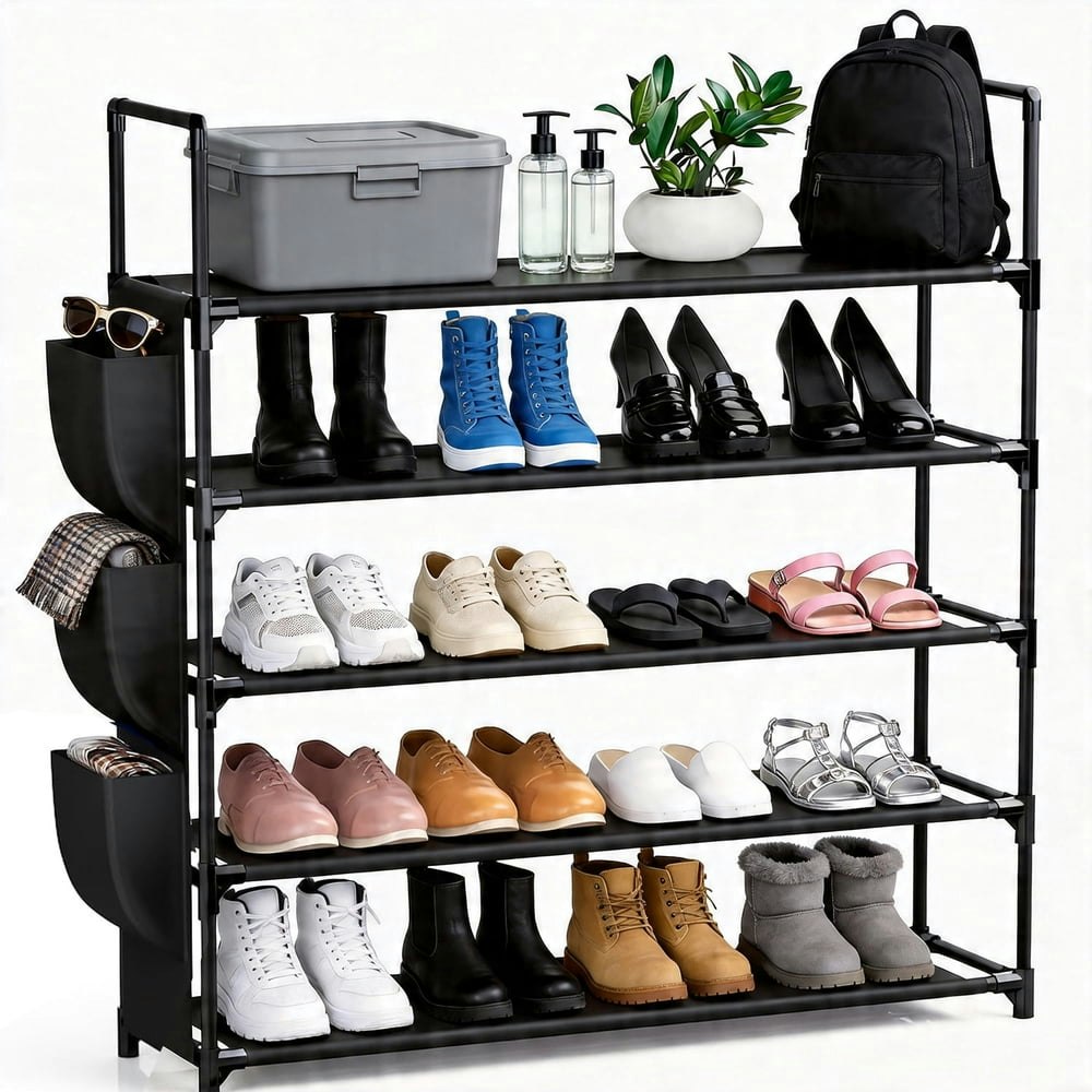 Behome 5-Tier Metal Shoe Rack: $17.99 Behome 5-Tier Metal Shoe Rack: $17.99