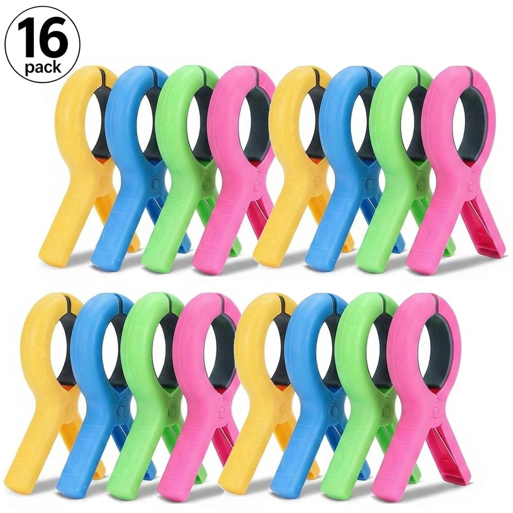 Minorsun 5.1-Inch Jumbo Beach Towel Clips 16-Pack: $12.24
