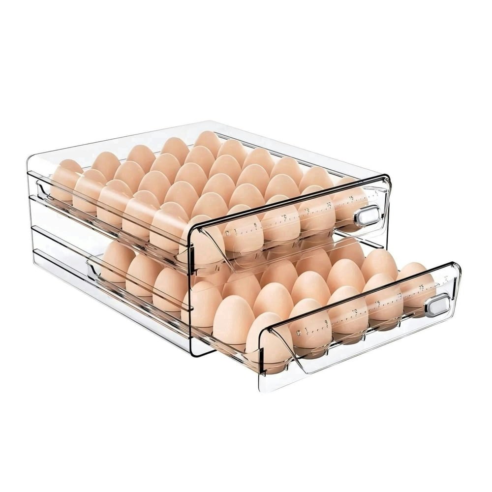 Yhipl 2-Tier 60-Egg Stackable Fridge Storage Container: $23.99 Yhipl 2-Tier 60-Egg Stackable Fridge Storage Container: $23.99