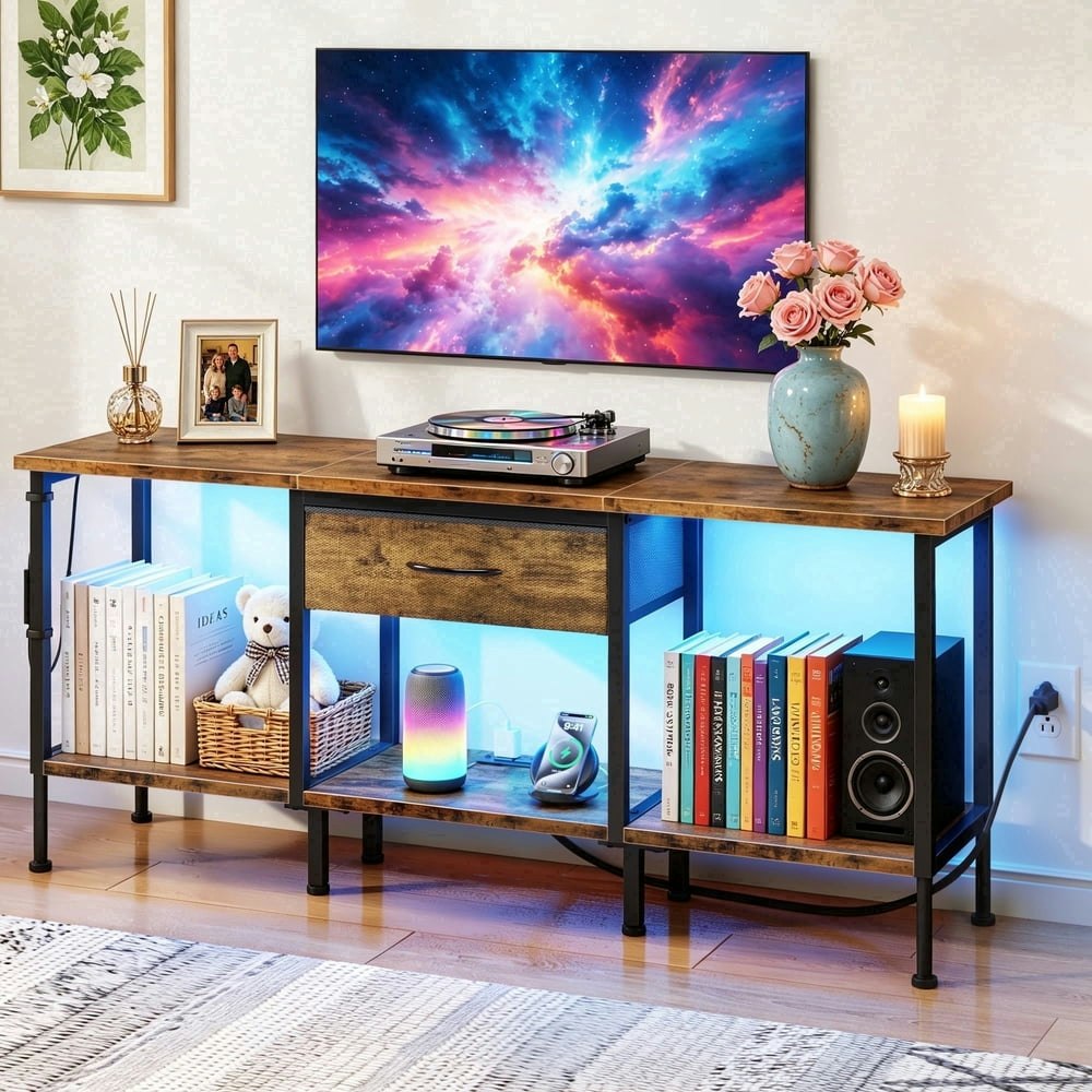 Higdbfe TV Stand for TVs up to 55-Inch: $56.99 Higdbfe TV Stand for TVs up to 55-Inch: $56.99