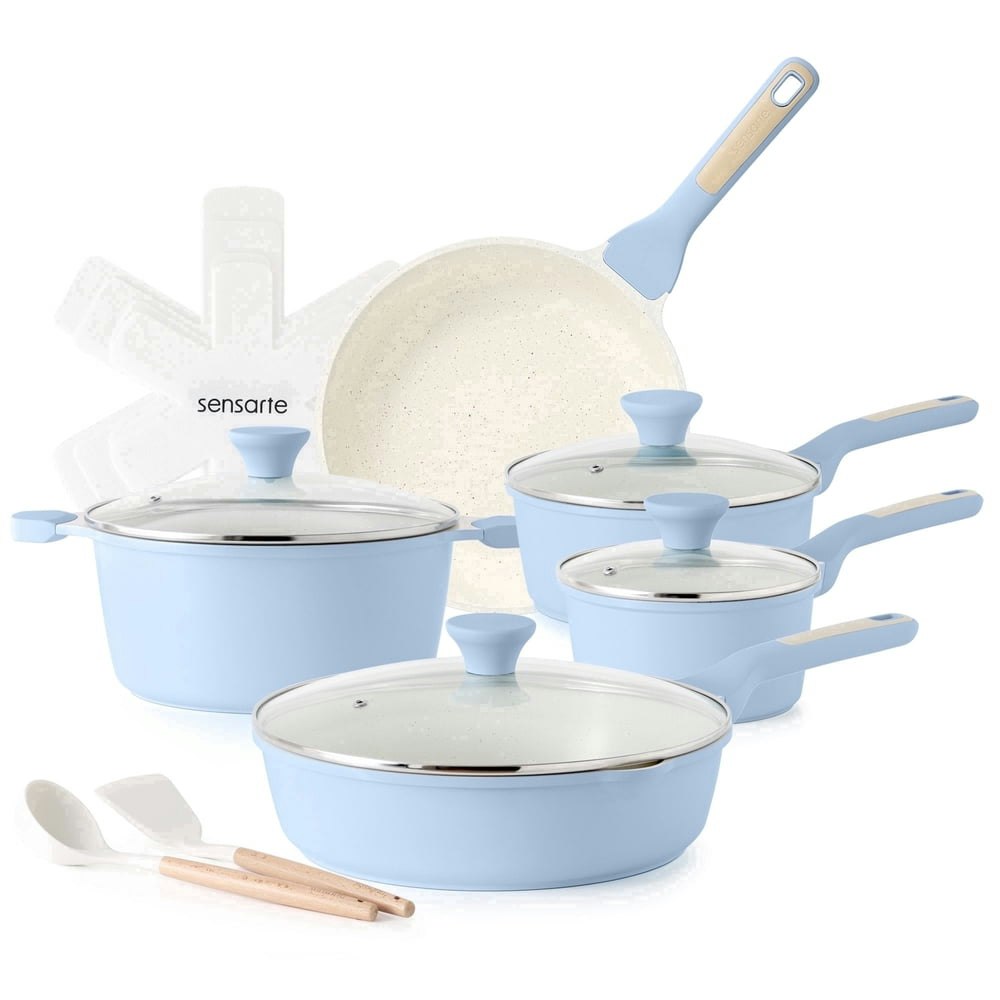 Sensarte 17-Piece Nonstick Ceramic Cookware Set: $69.99 Sensarte 17-Piece Nonstick Ceramic Cookware Set: $69.99