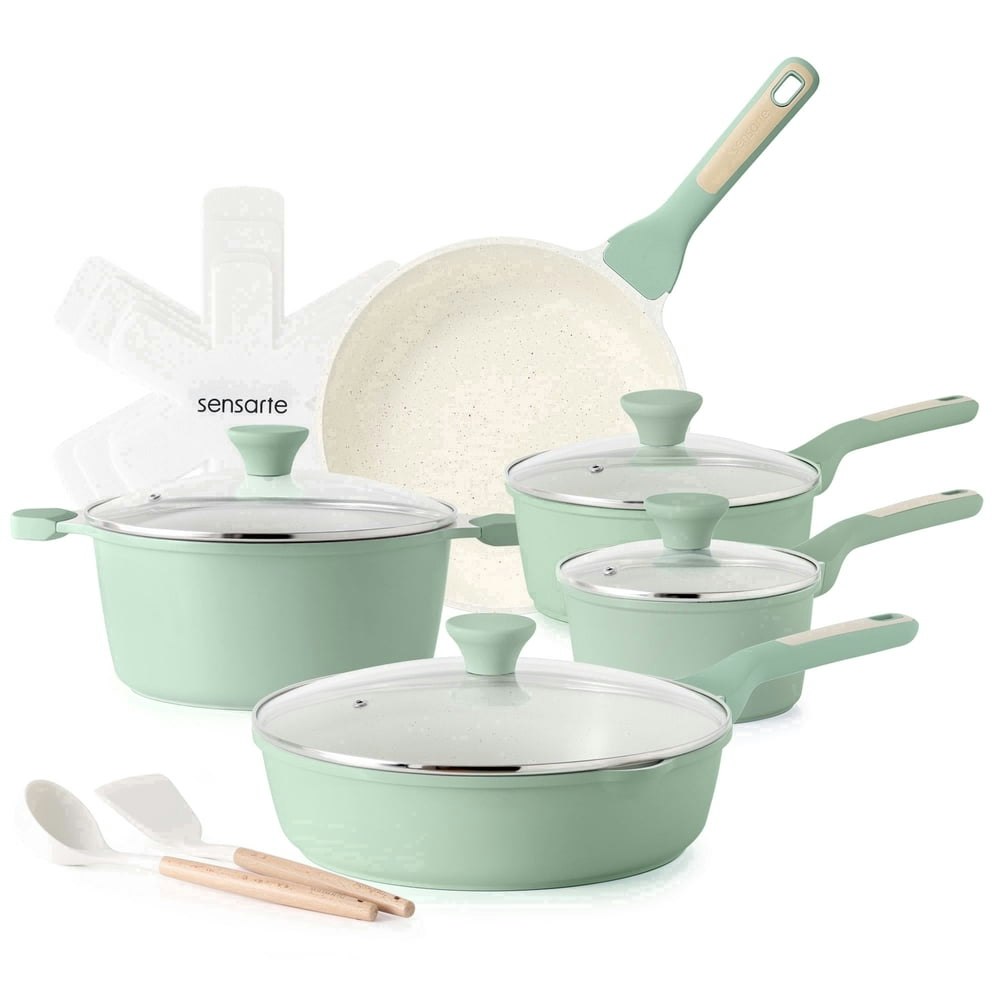 Sensarte 17-Piece Nonstick Ceramic Cookware Set: $74.99 Sensarte 17-Piece Nonstick Ceramic Cookware Set: $74.99