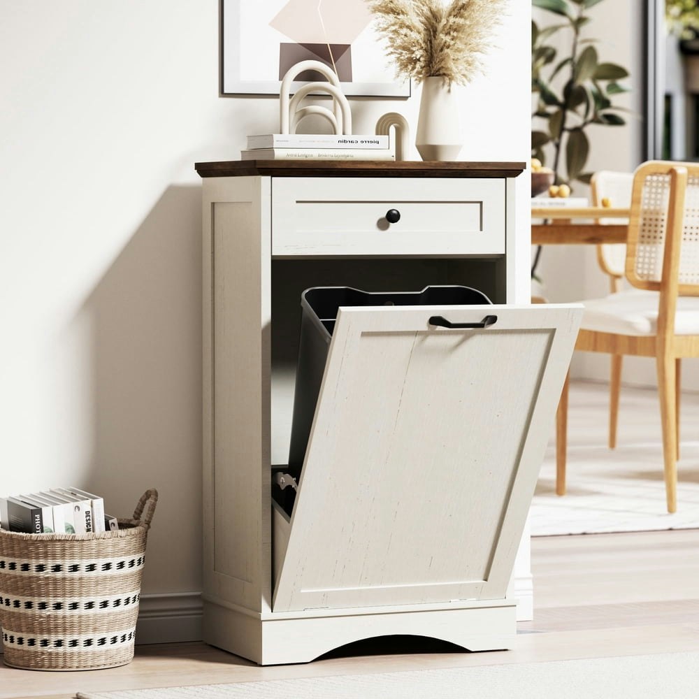 AHB 13-Gallon Tilt-Out Kitchen Trash Cabinet: $107.99