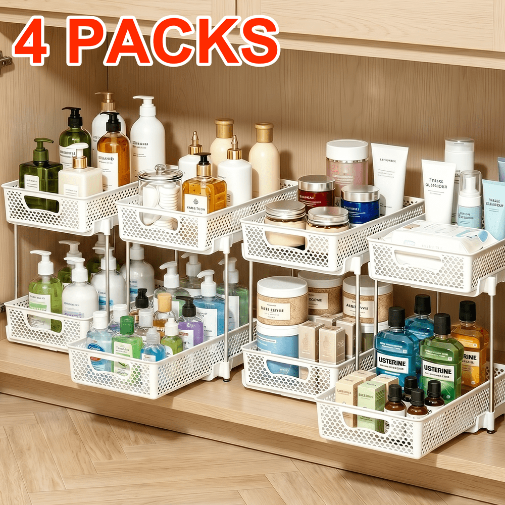 2-Tier Pull Out Under Sink Organizer 4-Pack: $26.98 2-Tier Pull Out Under Sink Organizer 4-Pack: $26.98