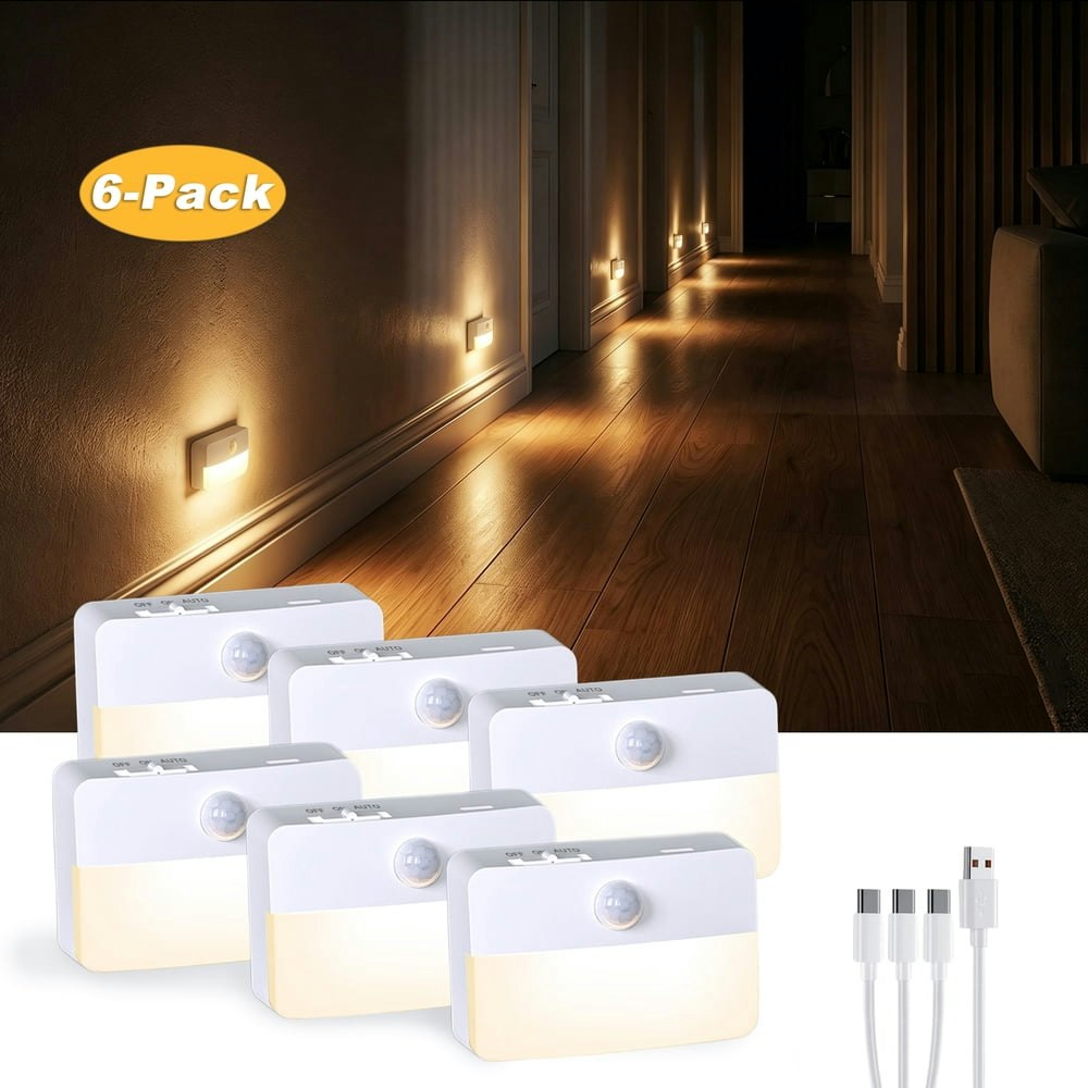 Motion Sensor LED Night Lights 6-Pack: $19.77 Motion Sensor LED Night Lights 6-Pack: $19.77
