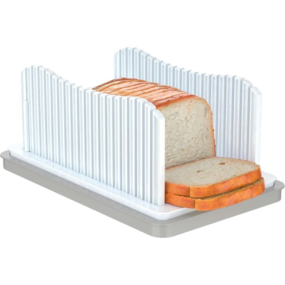 Adjustable Bread Slicer with Crumb Tray: $16.19 Adjustable Bread Slicer with Crumb Tray: $16.19