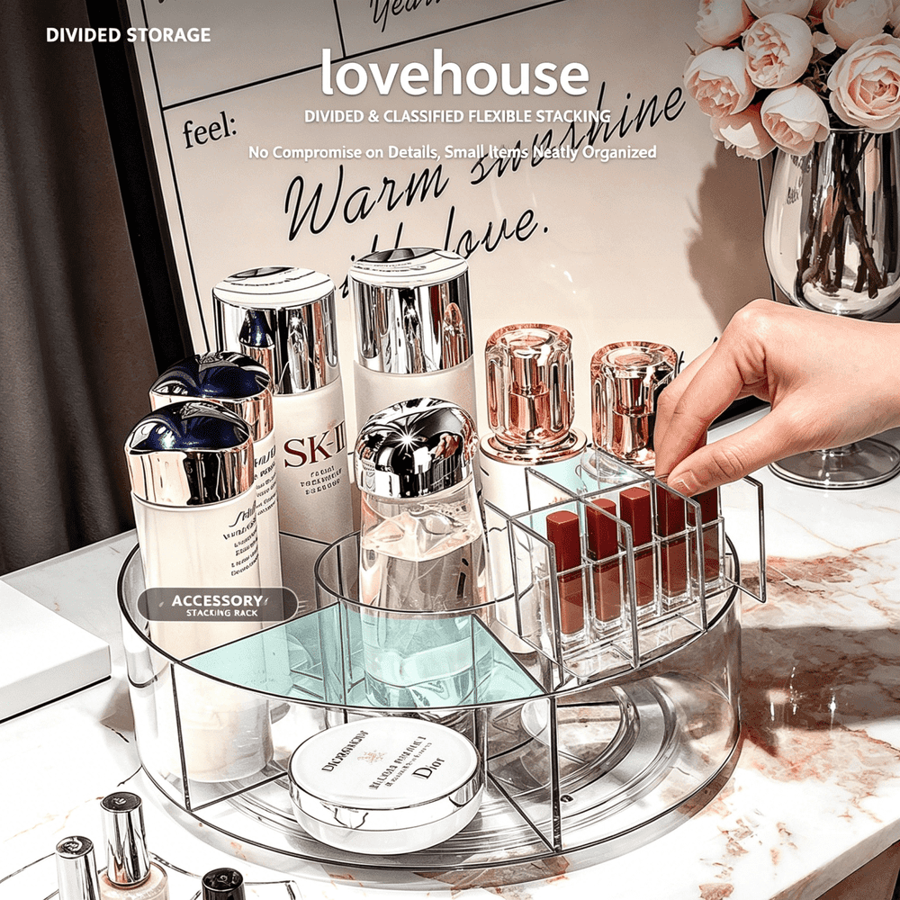 Gudemay Rotating Acrylic Storage Organizer: $11.99 Gudemay Rotating Acrylic Storage Organizer: $11.99