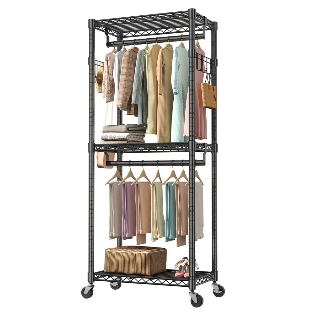 Edx 3-Tier Heavy-Duty Rolling Garment Rack: $61.99 Edx 3-Tier Heavy-Duty Rolling Garment Rack: $61.99