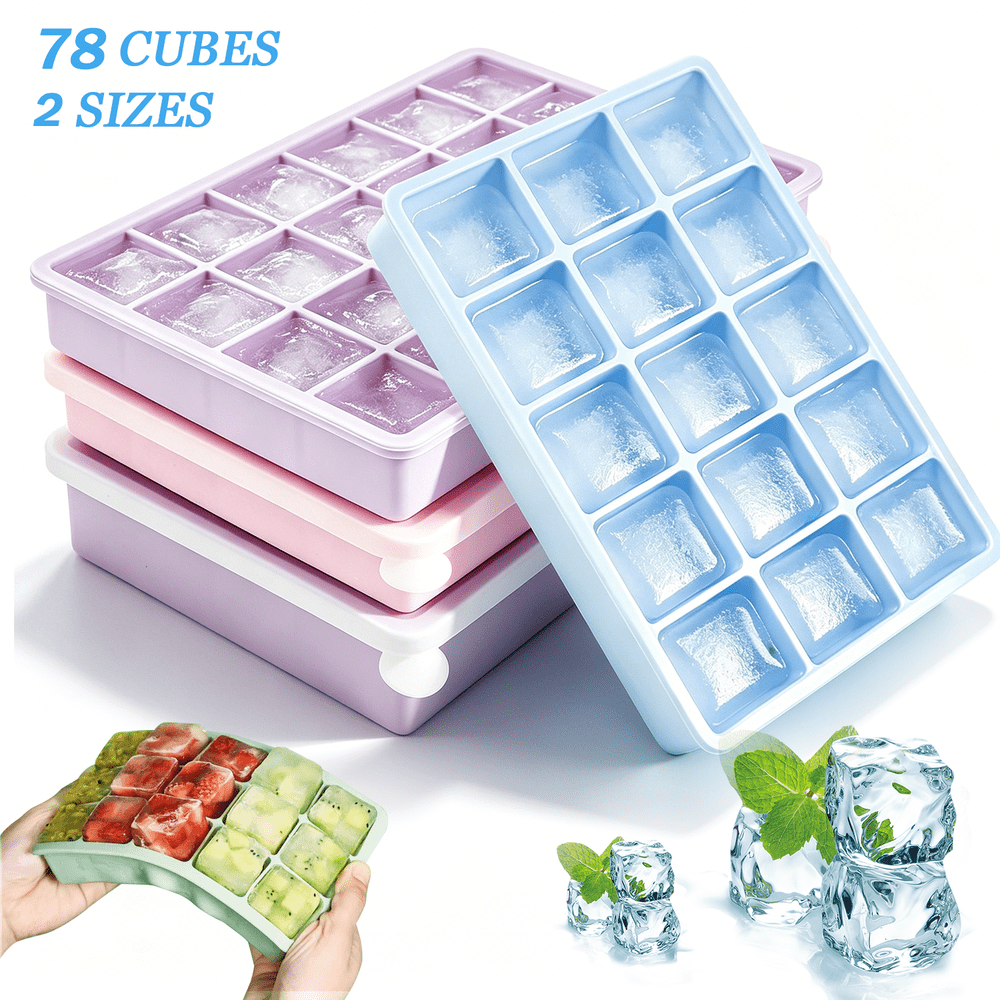Giphtpoeet Silicone Ice Cube Trays 4-Pack: $12.99 Giphtpoeet Silicone Ice Cube Trays 4-Pack: $12.99