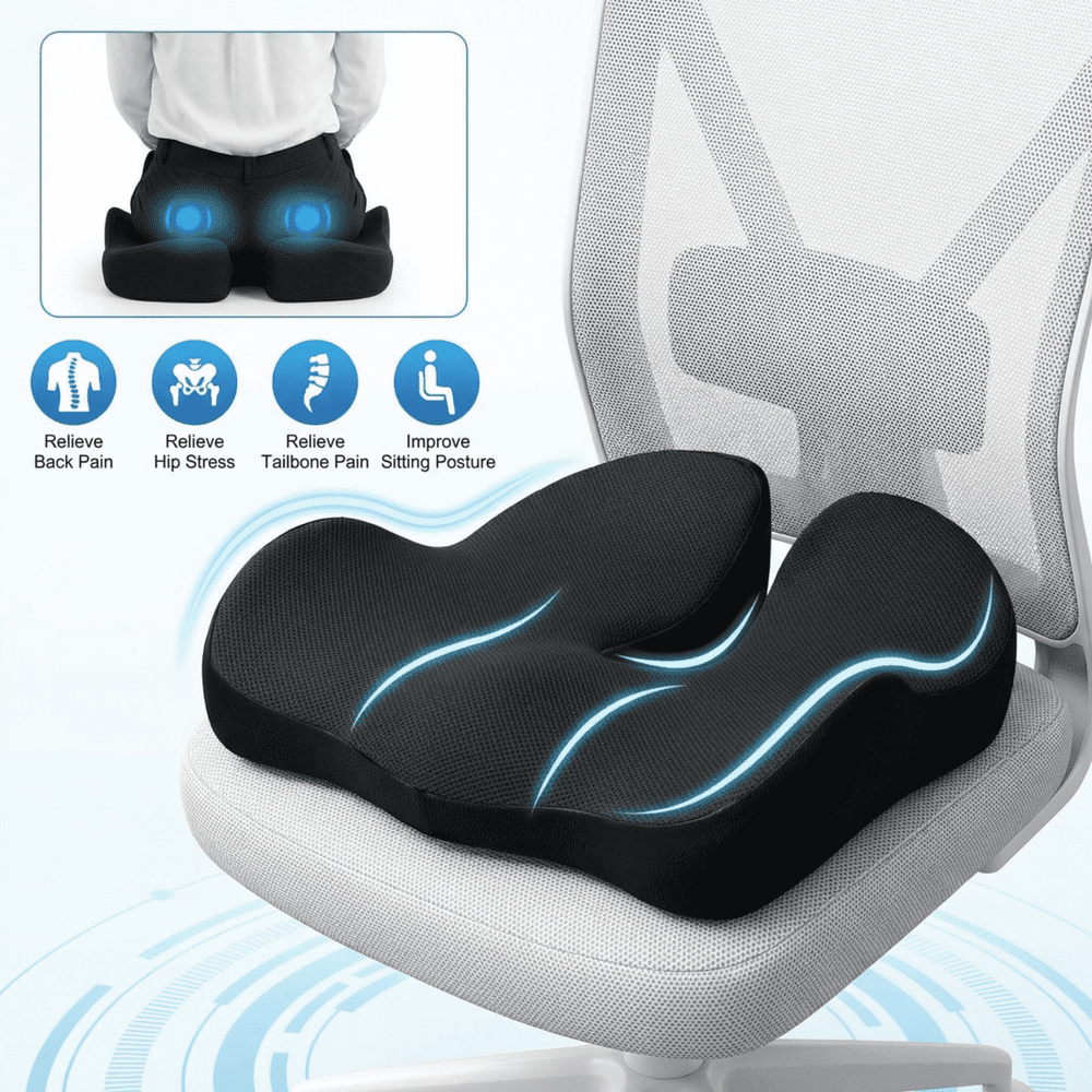 Memory Foam Ergonomic Seat Cushion: $24.29 Memory Foam Ergonomic Seat Cushion: $24.29