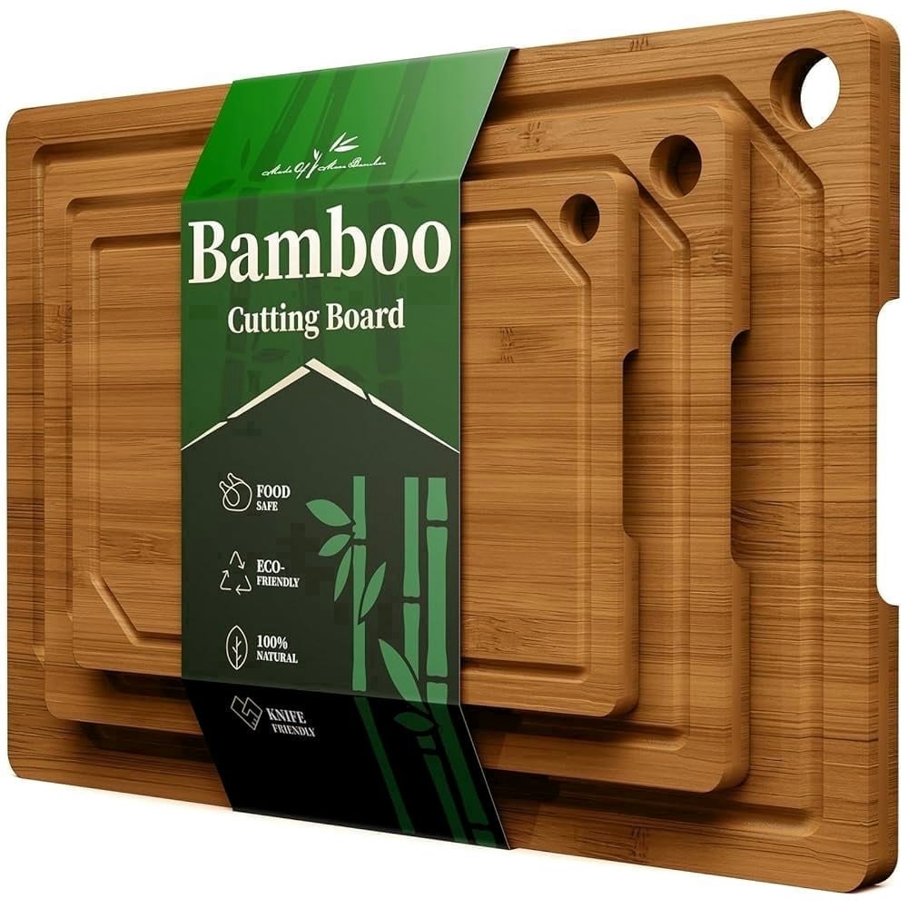 Kitsure 3-Piece Bamboo Cutting Board Set: $19.89 Kitsure 3-Piece Bamboo Cutting Board Set: $19.89