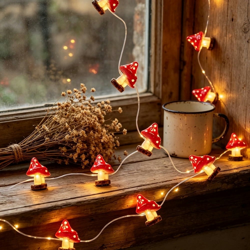 LusLog-pro Toadstool Mushroom String Lights: $12.19 LusLog-pro Toadstool Mushroom String Lights: $12.19