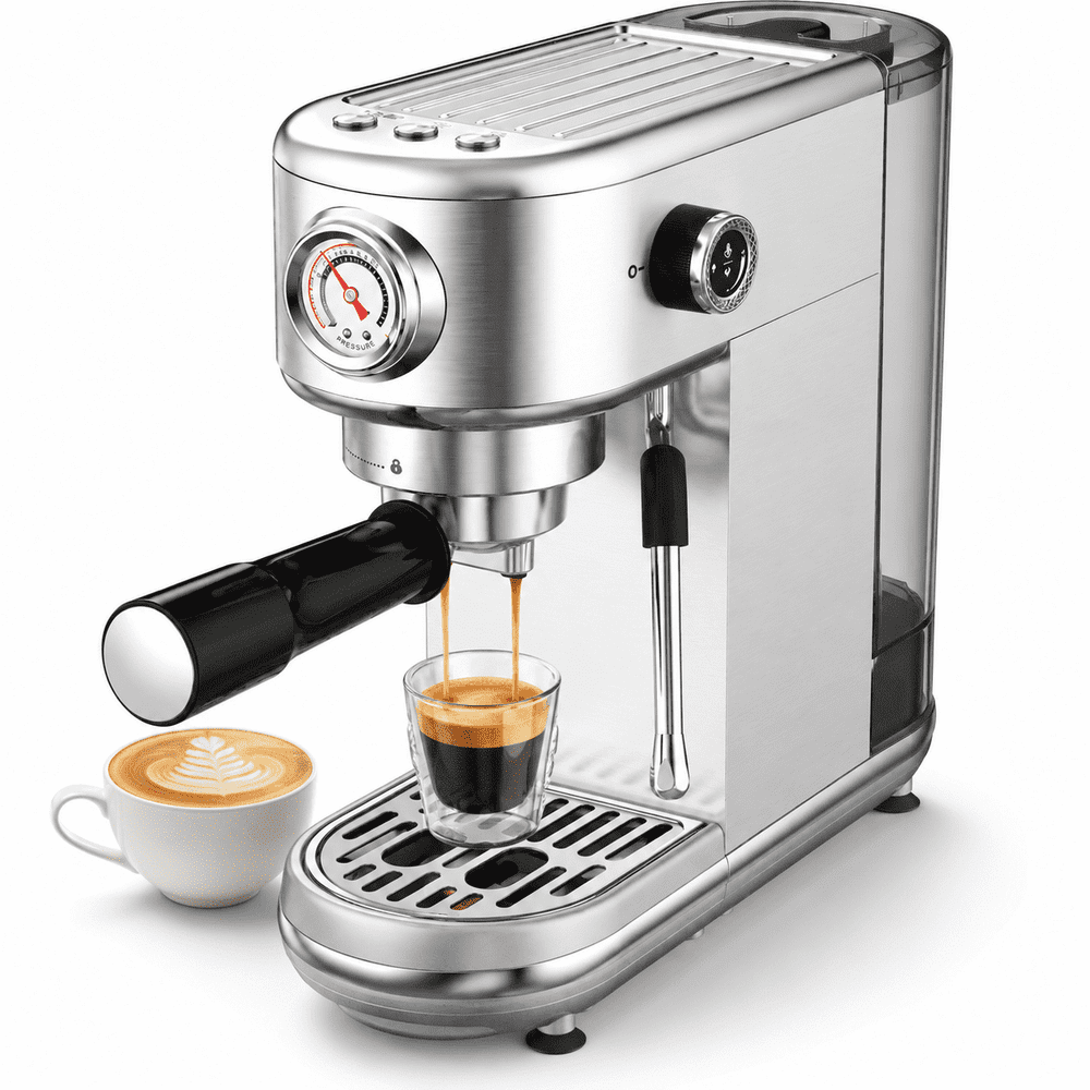 Amumu 20-Bar Espresso Machine with Milk Frother: $119.99