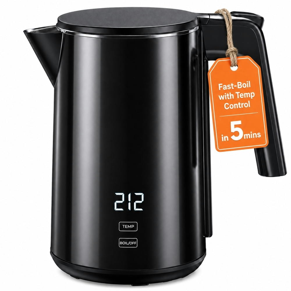 1L Stainless Steel Electric Kettle: $39.99