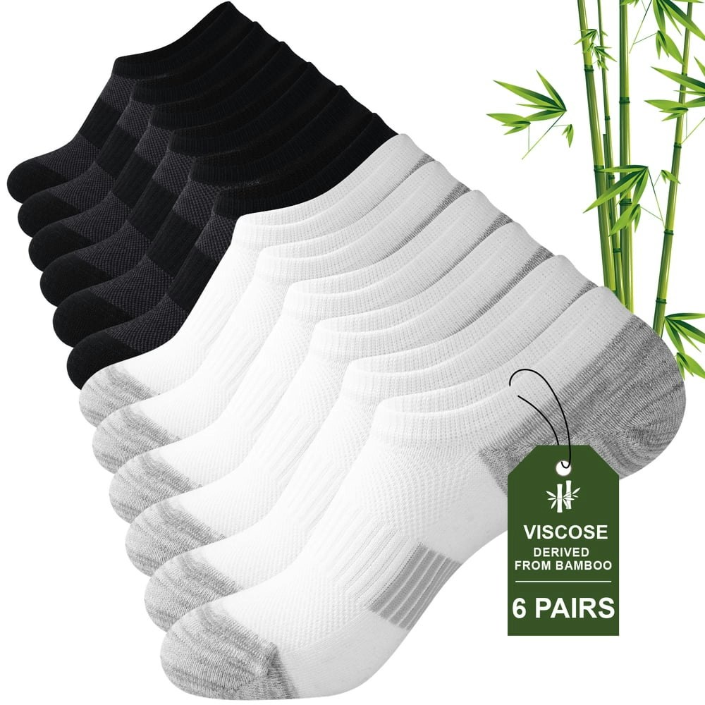 Freeyoka Men's Bamboo Ankle Socks 6-Pack: $10.79