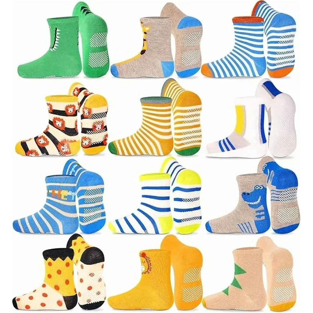 Gentaby Toddler Non-Slip Crew Socks 12-Pack: $8.31