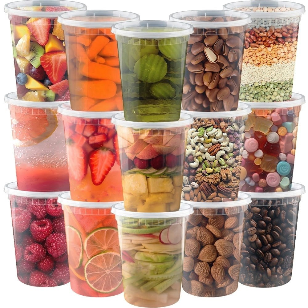 Deli Containers with Lids 32-oz 25-Pack: $13.59 Deli Containers with Lids 32-oz 25-Pack: $13.59