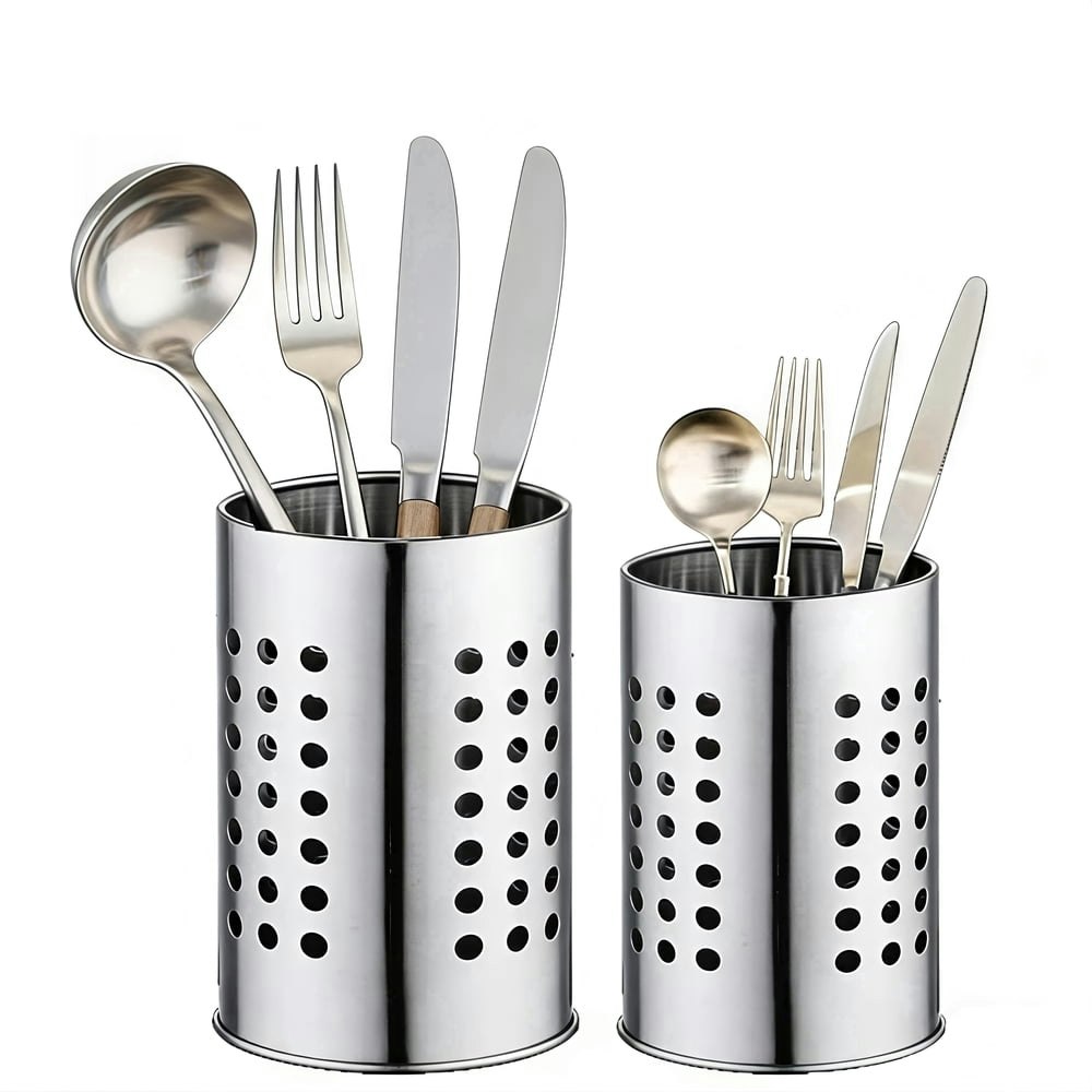 Stainless Steel Utensil Holder 2-Pack: $9.89