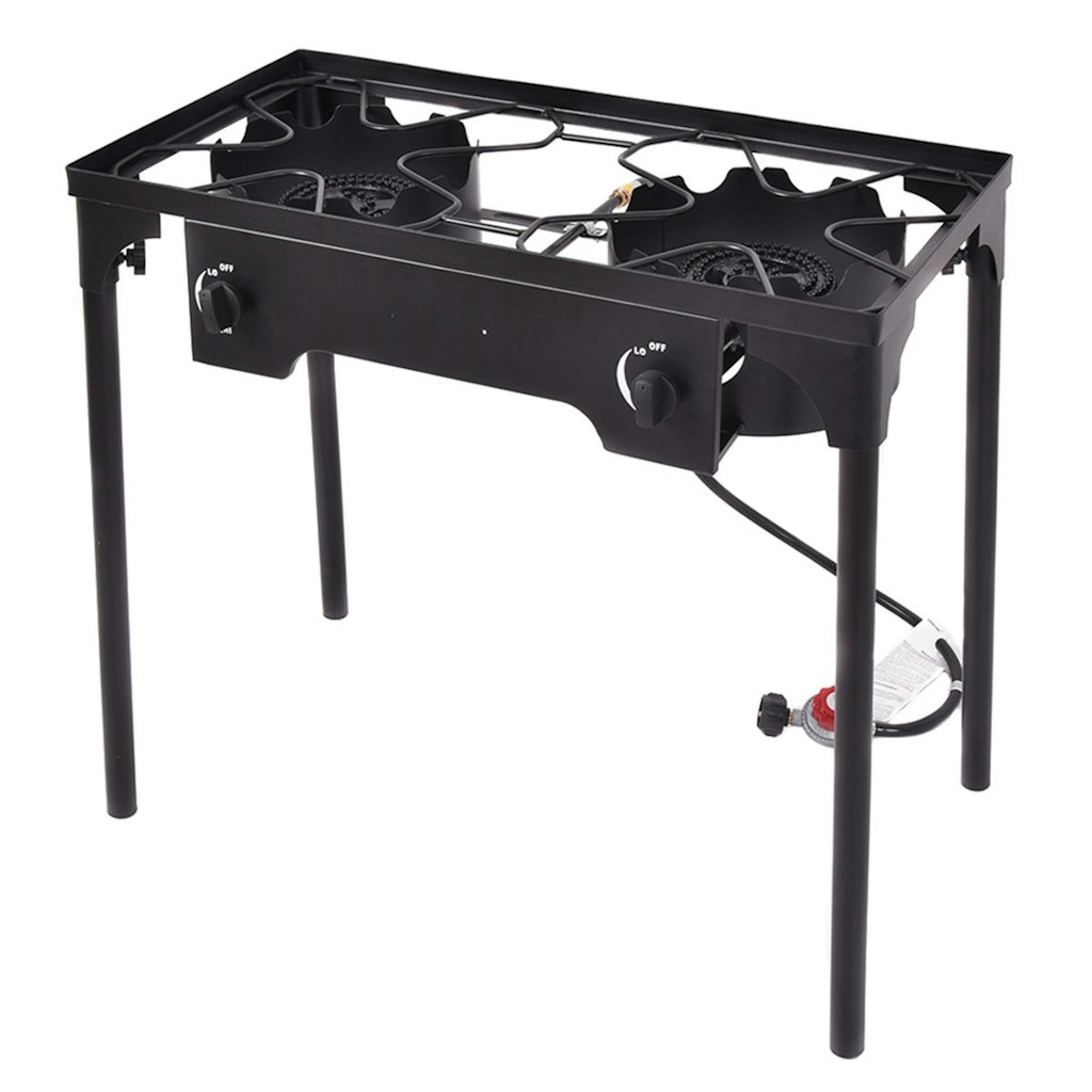 Costway Double-Burner Propane Outdoor Cooker : $100 
