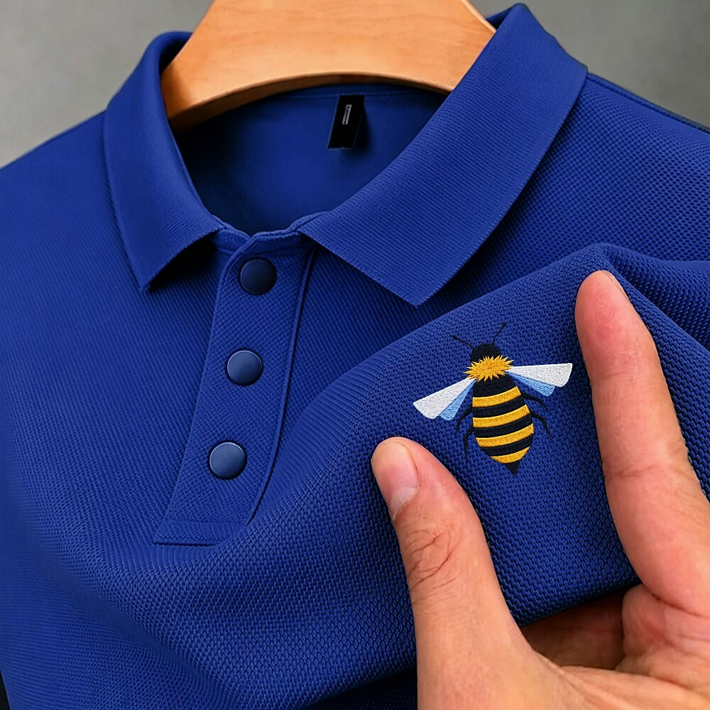 Men's Bee Embroidered Cotton Pique Polo: 2 for $11